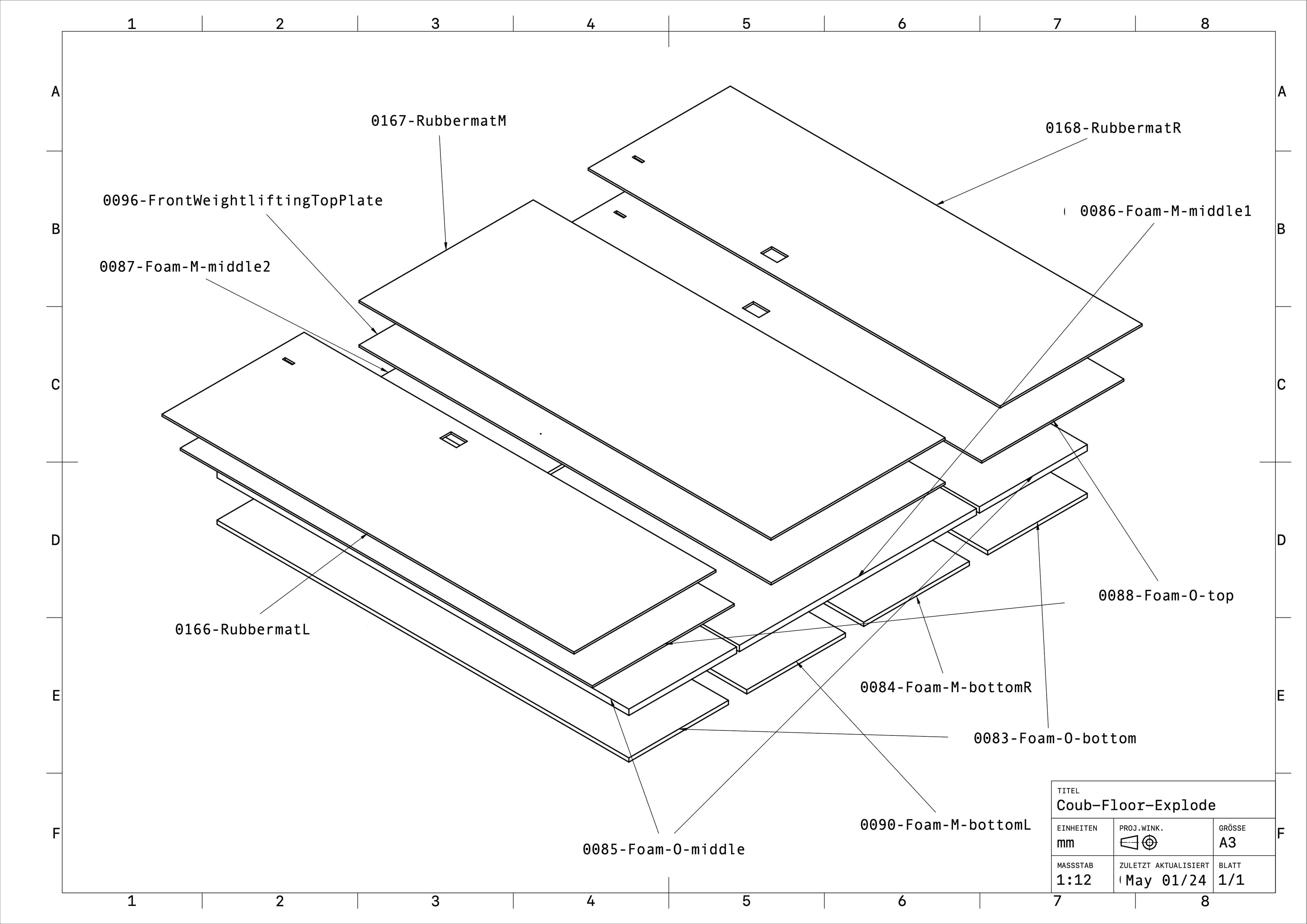 Coub — exploded floor view